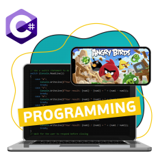 Программирование на C#. Удивительный мир 2D-игр - КИБЕРшкола программирования для детей, компьютерные курсы для школьников, начинающих и подростков - KIBERone г. Лобня